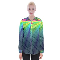 Rainbow Rain Womens Long Sleeve Shirt