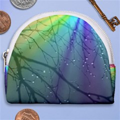 Rainbow Rain Horseshoe Style Canvas Pouch by Sparkle