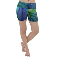 Rainbow Rain Lightweight Velour Yoga Shorts by Sparkle