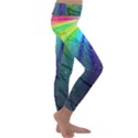 Rainbow Rain Kids  Lightweight Velour Classic Yoga Leggings View3