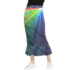 Rainbow Rain Maxi Fishtail Chiffon Skirt by Sparkle