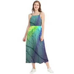 Rainbow Rain Boho Sleeveless Summer Dress