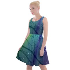 Rainbow Rain Knee Length Skater Dress by Sparkle