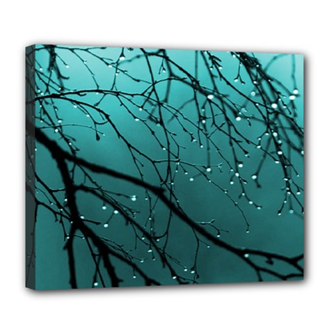 Raindrops Deluxe Canvas 24  X 20  (stretched) by Sparkle