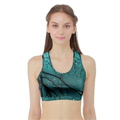 Raindrops Sports Bra With Border by Sparkle