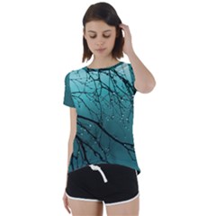 Raindrops Short Sleeve Foldover Tee by Sparkle