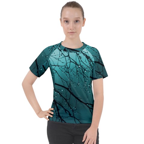 Raindrops Women s Sport Raglan Tee by Sparkle