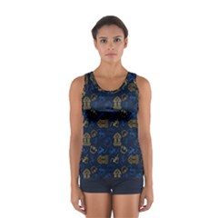 Tribal Festive Folk Pattern Sport Tank Top  by tmsartbazaar