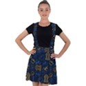 Tribal Festive Folk Pattern Velvet Suspender Skater Skirt View1