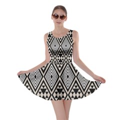 Abstract Boho Style Geometric Skater Dress by tmsartbazaar