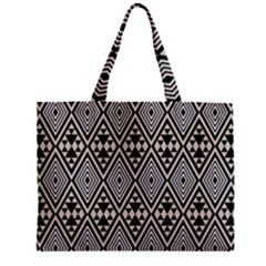 Abstract Boho Style Geometric Zipper Mini Tote Bag by tmsartbazaar