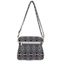 Abstract Boho Style Geometric Zipper Messenger Bag View3