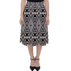 Abstract Boho Style Geometric Classic Midi Skirt by tmsartbazaar