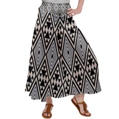 Abstract Boho Style Geometric Satin Palazzo Pants by tmsartbazaar