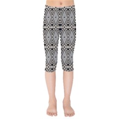 Abstract Boho Style Geometric Kids  Capri Leggings  by tmsartbazaar