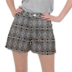 Abstract Boho Style Geometric Ripstop Shorts by tmsartbazaar