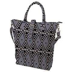 Abstract Boho Style Geometric Buckle Top Tote Bag by tmsartbazaar