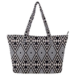 Abstract Boho Style Geometric Full Print Shoulder Bag by tmsartbazaar