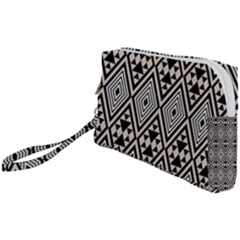 Abstract Boho Style Geometric Wristlet Pouch Bag (small) by tmsartbazaar