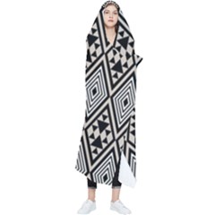 Abstract Boho Style Geometric Wearable Blanket by tmsartbazaar