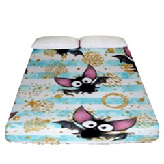 Halloween Bats Fitted Sheet (queen Size) by Angelandspot