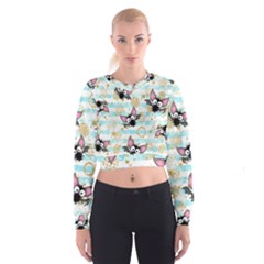 Halloween Bats Cropped Sweatshirt