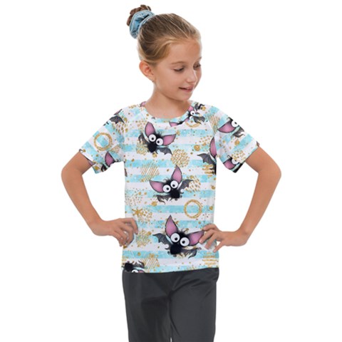 Halloween Bats Kids  Mesh Piece Tee by Angelandspot