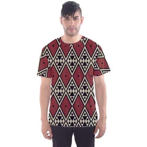 Motif Boho Style Geometric Men s Sport Mesh Tee by tmsartbazaar