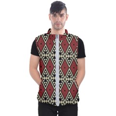 Motif Boho Style Geometric Men s Puffer Vest by tmsartbazaar