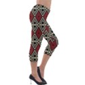 Motif Boho Style Geometric Lightweight Velour Capri Leggings  View4