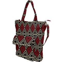 Motif Boho Style Geometric Shoulder Tote Bag by tmsartbazaar