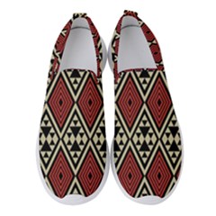 Motif Boho Style Geometric Women s Slip On Sneakers by tmsartbazaar