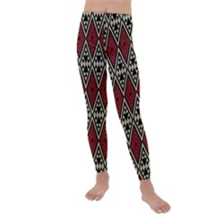 Motif Boho Style Geometric Kids  Lightweight Velour Leggings by tmsartbazaar