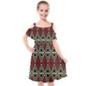 Motif Boho Style Geometric Kids  Cut Out Shoulders Chiffon Dress View1