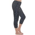 Black And White Geometric Kinetic Pattern Capri Winter Leggings  View3