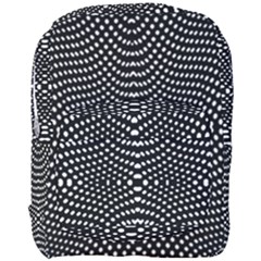 Black And White Geometric Kinetic Pattern Full Print Backpack