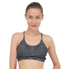 Black And White Geometric Kinetic Pattern Basic Training Sports Bra