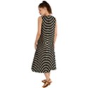 Black And White Geometric Kinetic Pattern Summer Maxi Dress View2