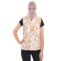 Autumn Abstract Women s Button Up Vest by Angelandspot