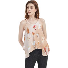 Autumn Abstract Flowy Camisole Tank Top