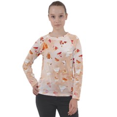 Autumn Abstract Women s Long Sleeve Raglan Tee