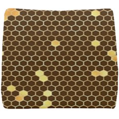 Gold Honeycomb On Brown Seat Cushion