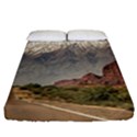 Empty Highway Landscape, La Rioja, Argentina Fitted Sheet (California King Size) View1