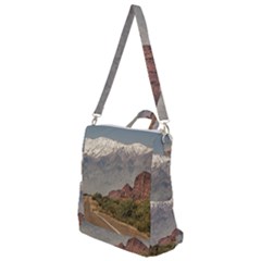 Empty Highway Landscape, La Rioja, Argentina Crossbody Backpack by dflcprintsclothing