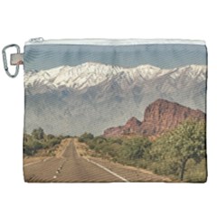 Empty Highway Landscape, La Rioja, Argentina Canvas Cosmetic Bag (xxl) by dflcprintsclothing