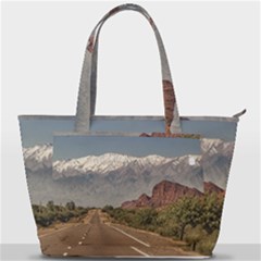 Empty Highway Landscape, La Rioja, Argentina Back Pocket Shoulder Bag 