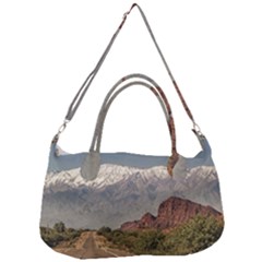 Empty Highway Landscape, La Rioja, Argentina Removal Strap Handbag by dflcprintsclothing