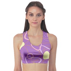 Abstract Purple Pattern Design Sports Bra