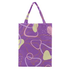 Abstract Purple Pattern Design Classic Tote Bag by brightlightarts