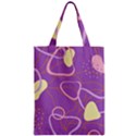 Abstract Purple Pattern Design Zipper Classic Tote Bag View1